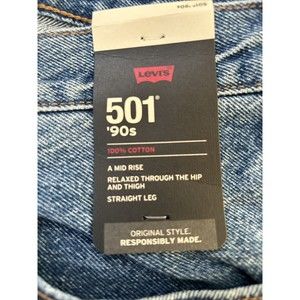NWT Levi's Premium 501 90’s BIG E Men Jeans 32x32 Midrise Straight Leg